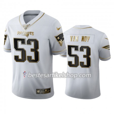 Herren New England Patriots Trikot Kyle Van Noy 53 Nike Weiß Golden Edition 100th